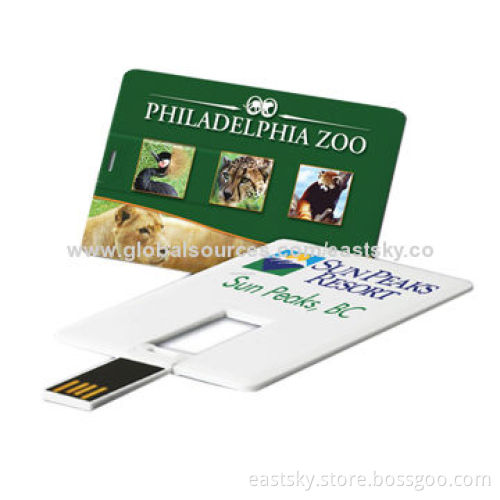 Promotional business card USB Flash drive, over 10-year data retention, supports Plug-and-play
